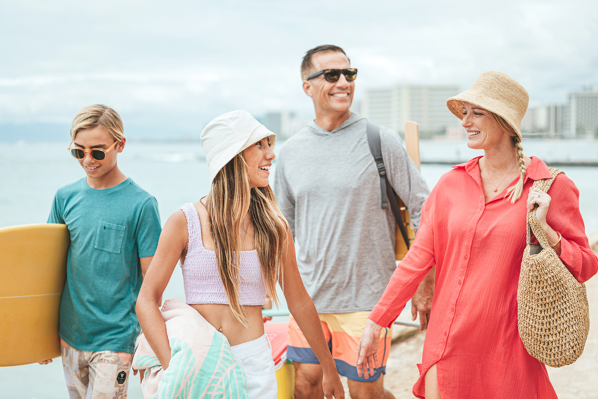 Family at the beach